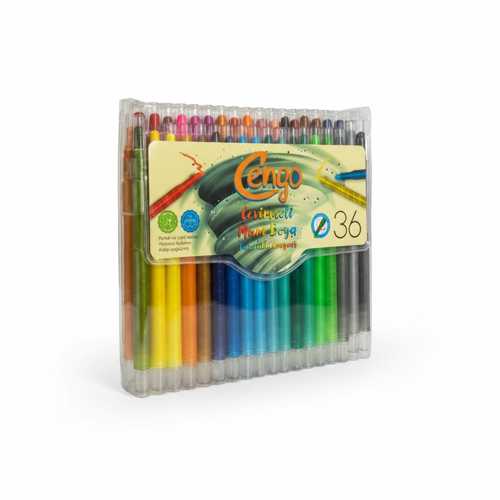 CENGO ÇEVİRMELİ MUM BOYA 36LI CGO-209