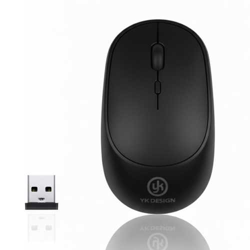 SİYAH RENKLİ ERGONOMİK SESSİZ KABLOSUZ MOUSE – USB ALICILI, OFİS VE OYUN İÇİN KONFORLU BİLGİSAYAR FA
