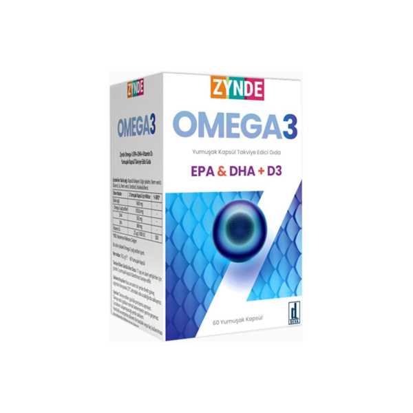 ZYNDE OMEGA3 EPA DHA D3 60 KAPSÜL