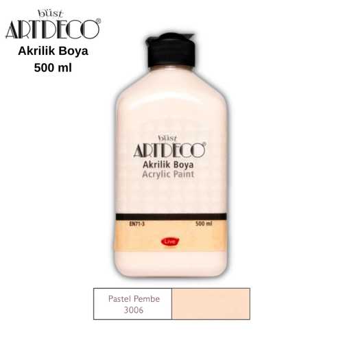 ARTDECO AKRİLİK BOYA 500ML 3006 PASTEL PEMBE