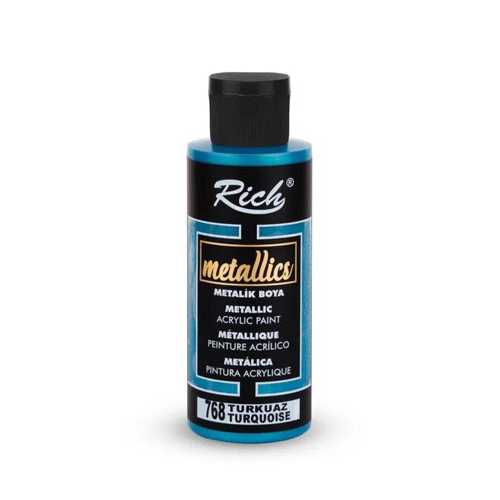 RİCH METALİK AKRİLİK 120ML 768 TURKUAZ