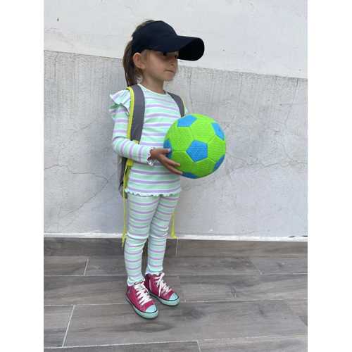 TUBİBEBE 2'Lİ FIRFIR DETAYLI MİNT ÇİZGİLİ TAKIM