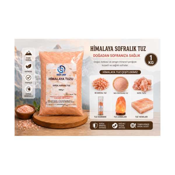 HIMALAYA İRİ GRANUR DEGIRMENLIK TUZ 1 KG