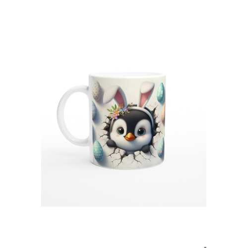 TAVŞAN KULAKLI PENGUEN TEMALI BASKILI KUPA BARDAK