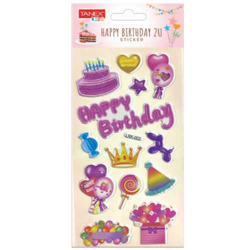 TANEX TNX-5111 HAPPY BRITHDAY 2U STİCKER-6 PUFFY