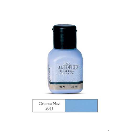 ARTDECO AKRİLİK BOYA 25ML 3061 ORTANCA MAVİ