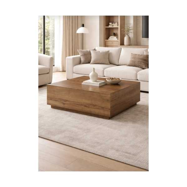 ORTA SEHPA CEVİZ KARE SABİT LİZBON MODEL 90X90