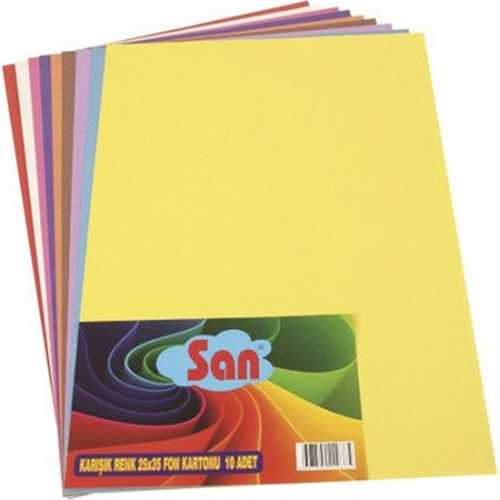 SAN FON KARTONU 100GR A4 10LU KARIŞIK