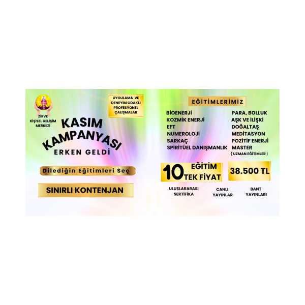 KASIM KAMPANYASI 10 EĞİTİM TEK FİYAT