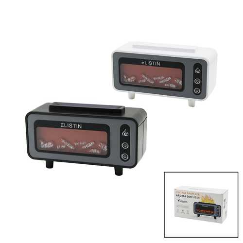 MİNİ ŞÖMİNE 200ML USB ŞARJLI - IŞIKLI HAVA NEMLENDİRİCİ BUHAR MAKİNE - KOKU GİDERİCİ 4.5W (4172)