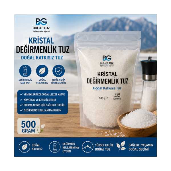 ÇANKIRI KRISTAL DEGİRMENLIK ÖGÜTME TUZU 500 GR
