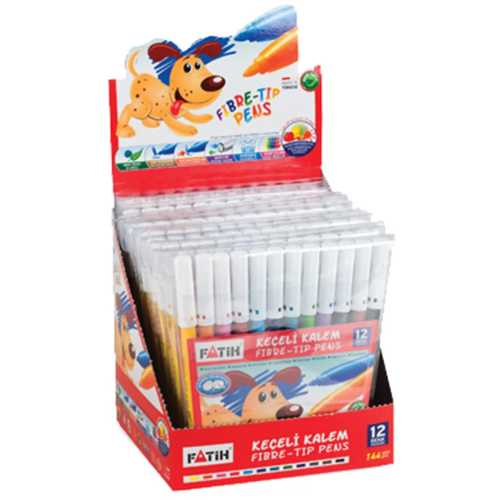 FATİH KEÇELİ BOYA KALEMİ 12 RENK 34020