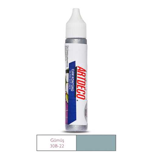 ARTDECO CAM KONTURU 30ML GÜMÜŞ 22