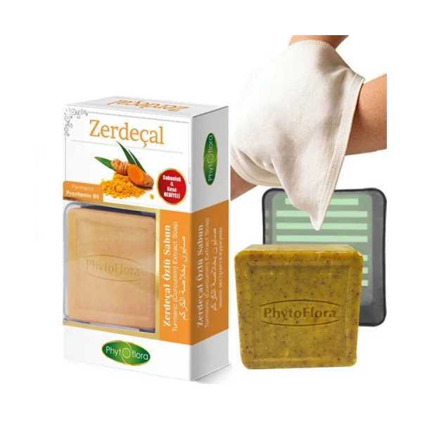  PHYTOFLORA ZERDEÇAL ÖZLÜ SABUN KESE VE SABUNLUK HEDİYELİ SET
