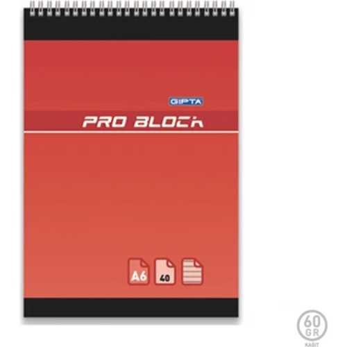 GIPTA PRO BLOCK SP.KARTON KAP.BLOK.A6-40 YP.ÇİZGİL