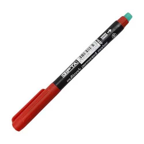 GIPTA ASETAT KALEMİ PERMANENT MARKER M KIRMIZI -12