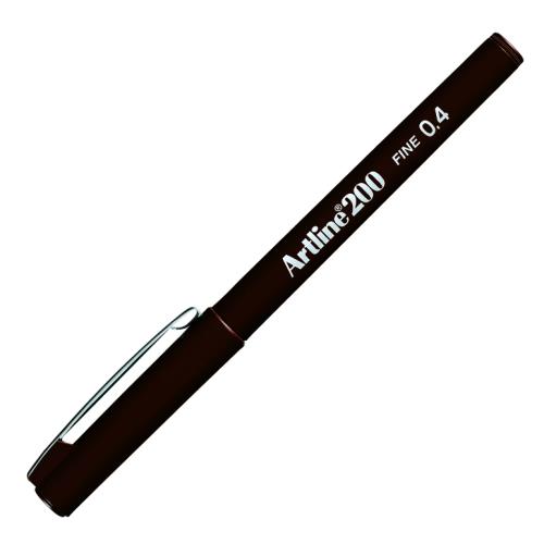 ARTLİNE 200N KEÇE UÇLU KALEM 0,4MM KOYU KAHVE