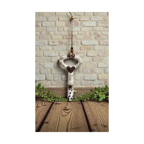 DİLEK ŞANS ANAHTARI LEOPAR DESEN SERAMİK KÜÇÜK BOY 18 CM