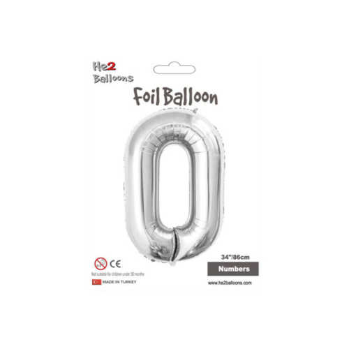 KİKAJOY RAKAM FOLYO BALON 40" GÜMÜŞ -0-