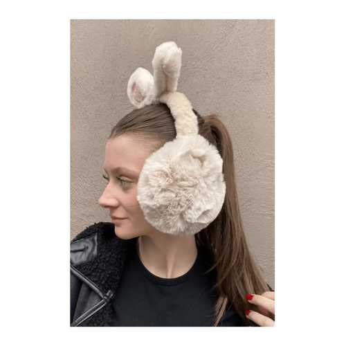KREM RENK KULAK FİGÜRLÜ PELUŞ KULAKLIK