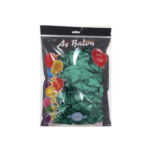 AS BALON 12" İÇ MEKAN HELYUM 100LÜ KOYU YEŞİL