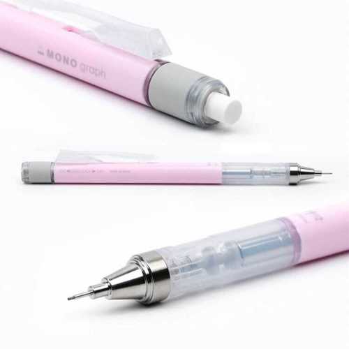TOMBOW MONO GRAPH PASTEL VERSATİL 0.7MM PEMBE -5-