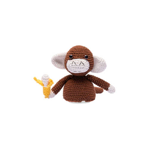 STORYBUDDY MAYMUN AMIGURUMI MASAL VE UYKU ARKADAŞI OYUNCAK (BIGIONE UYUMLU)