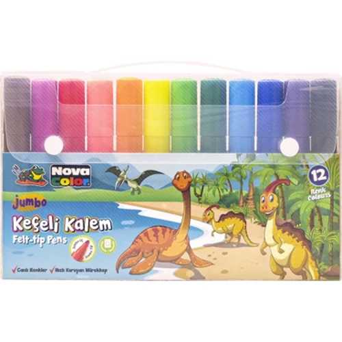 NOVA COLOR KEÇELİ BOYA KALEMİ JUMBO 12Lİ