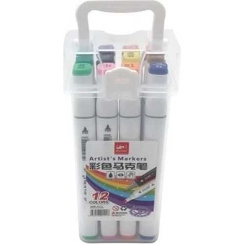 JİANPAİ MARKER KALEMİ ÇİFT UÇLU 12 RENK