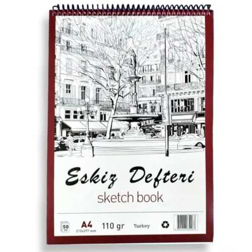 MCOLOR ESKİZ DEFTERİ A4 SPİRALLİ 110GR 50YP