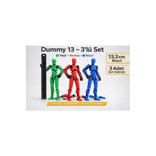 DUMMY 13.3 – 3’LÜ SET (YEŞIL / KIRMIZI / MAVI) | 13,3 CM