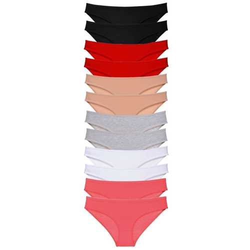 12 ADET SÜPER EKO SET LİKRALI KADIN SLİP KÜLOT SET 3