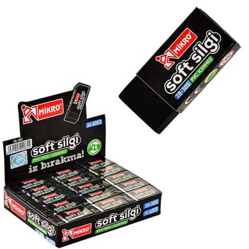 MİKRO 2B-30 SOFT SİYAH SİLGİ -30-