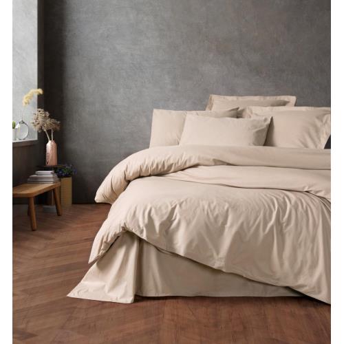 COTTON BOX PLAIN BEJ TEK KIŞILIK RANFORCE NEVRESIM TAKIMI