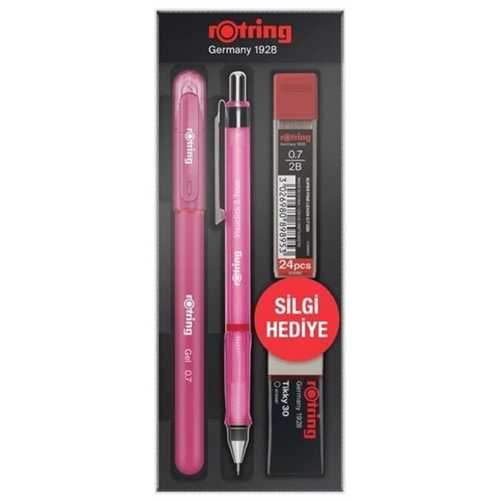 ROTRİNG OKUL SETİ VİSUCLİCK+JEL KALEM 0.7 MM PEMBE