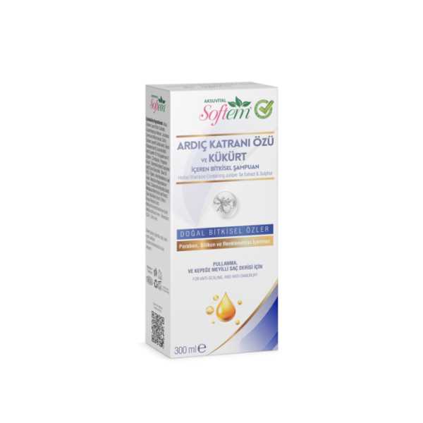 SOFTEM ARDIÇ KATRANI ÖZÜ VE KÜKÜRT BİTKİSEL ŞAMPUAN 300 ML