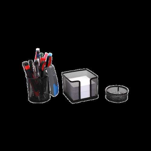 GLOBOX OFİS SETİ  METAL ÜÇLÜ SİYAH 6643