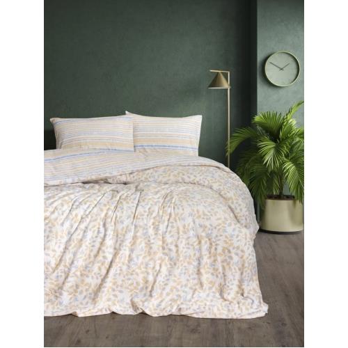 COTTON BOX FLANEL NEVRESIM TAKIMI TEK KIŞILIK ROOF MAVI