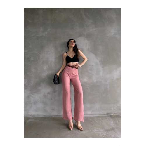 BELI KEMERLI KETEN PANTOLON