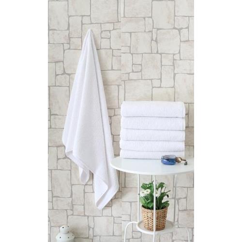 NEVRESIM DÜNYASI OTEL TIPI 6'LI 70X140 BANYO HAVLUSU BEYAZ
