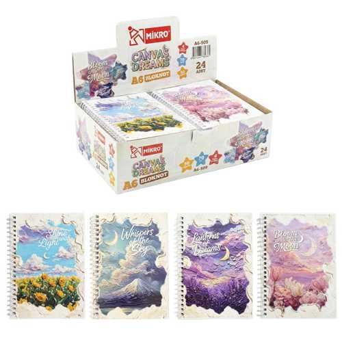 MİKRO A6-509 BLOKNOT 50SYF CANVAS OF DREAMS