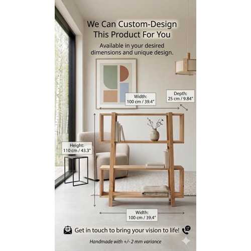MASİF AHŞAP GEOMETRİC BOOKRAF, MİD-CENTURY MODERN DİSPLAY RACK, MİNİMALİST HOME DECOR, SLOW DECOR