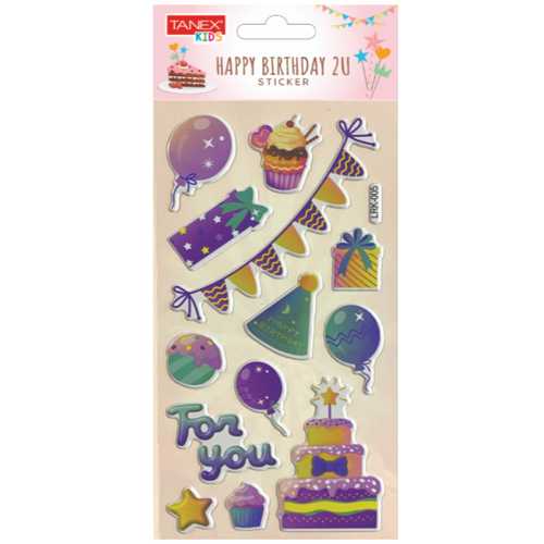 TANEX TNX-5107 HAPPY BRITHDAY 2U STİCKER-2 PUFFY