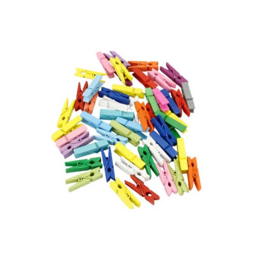 ESMAY AHŞAP MANDAL RENKLİ 4.5CM 15Lİ