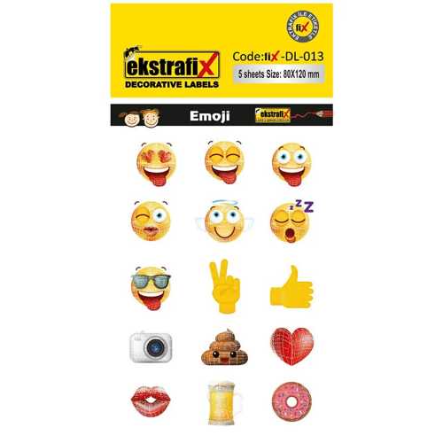 EKSTRAFİX (DL-013) 80X120MM DEKORATİF ETİKET Q