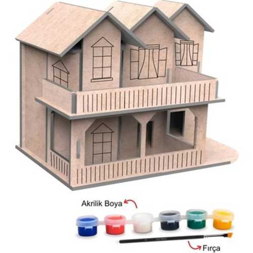 ESMAY AHŞAP MAKET BOYAMA NORVEÇ EVİM 3063