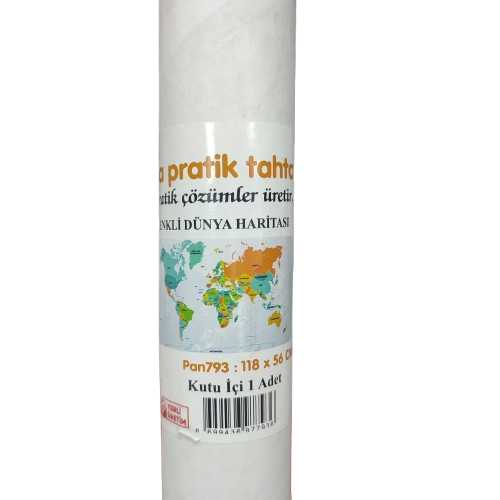 PANDA 118X56 RENKLİ DÜNYA HARİTASİ PAN793