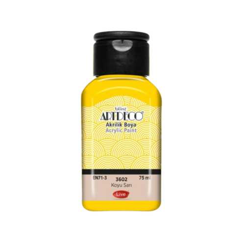 ARTDECO AKRİLİK BOYA 75ML KOYU SARI 3602