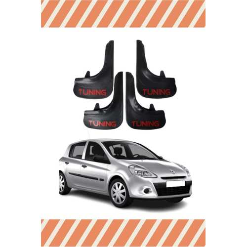 YB RENAULT CLİO 3 TUNING YAZILI 4'LÜ TOZLUK ÇAMURLUK PAÇALIK