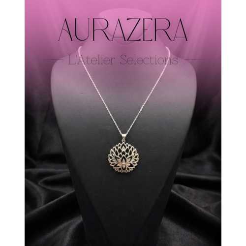 ÖZEL TASARIM LOTUS ÇIÇEĞI GÜMÜŞ KOLYE – L’ATELIER SELECTION